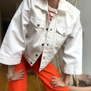 Just Female Nis Denim Jacket Optical White Size Small